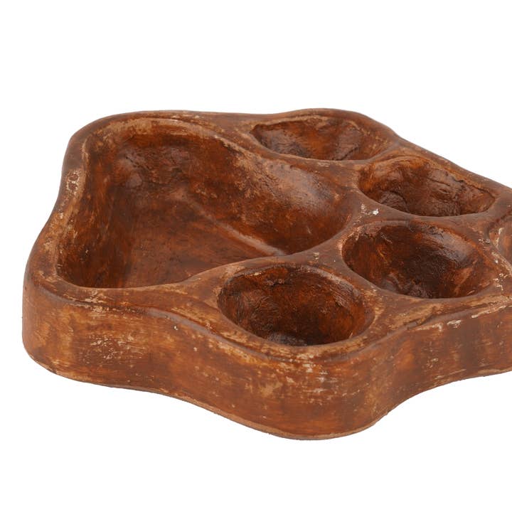 My Amigos Imports - Wholesale Candle Holder - CLEARANCE-Clay Dog Paw Vessel-Bowl-7x8 in-Candle-3 Colors10