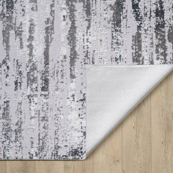 Amazing Rugs - Wholesale Area Rug - "MILANO HOME" Manhattan Silver Woven Washable Area Rug