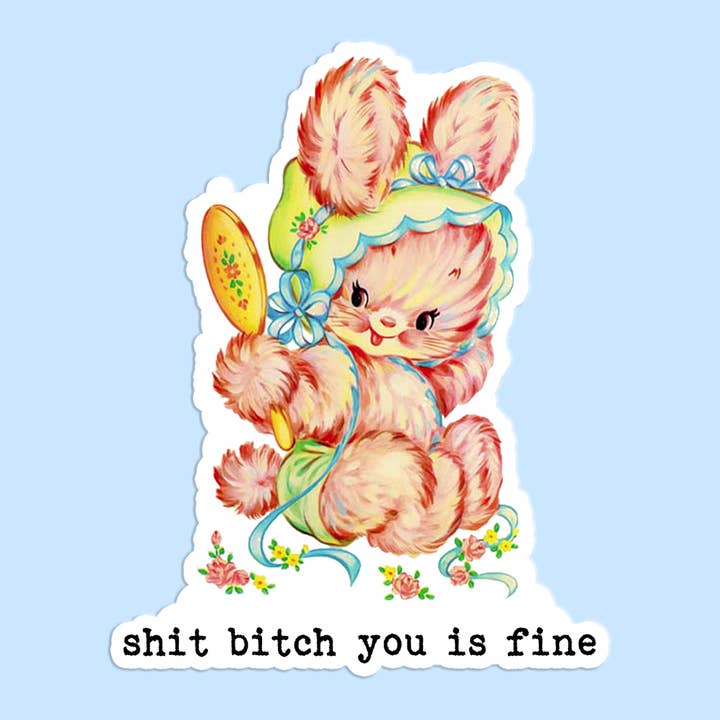 Mugsby - Wholesale Sticker - Shit Bitch You is Fine Sticker Decal