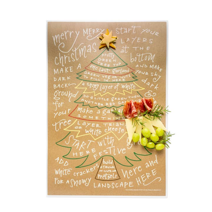 Color Box Design & Letterpress - Wholesale Christmas Decoration - Charcuterie Cheat Sheet | Christmas Tree