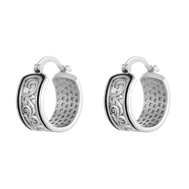 Orecchini vintage semplici dal design di nicchia in argento sterling S925 per la vendita all'ingrosso da parte di PARAGON CAT