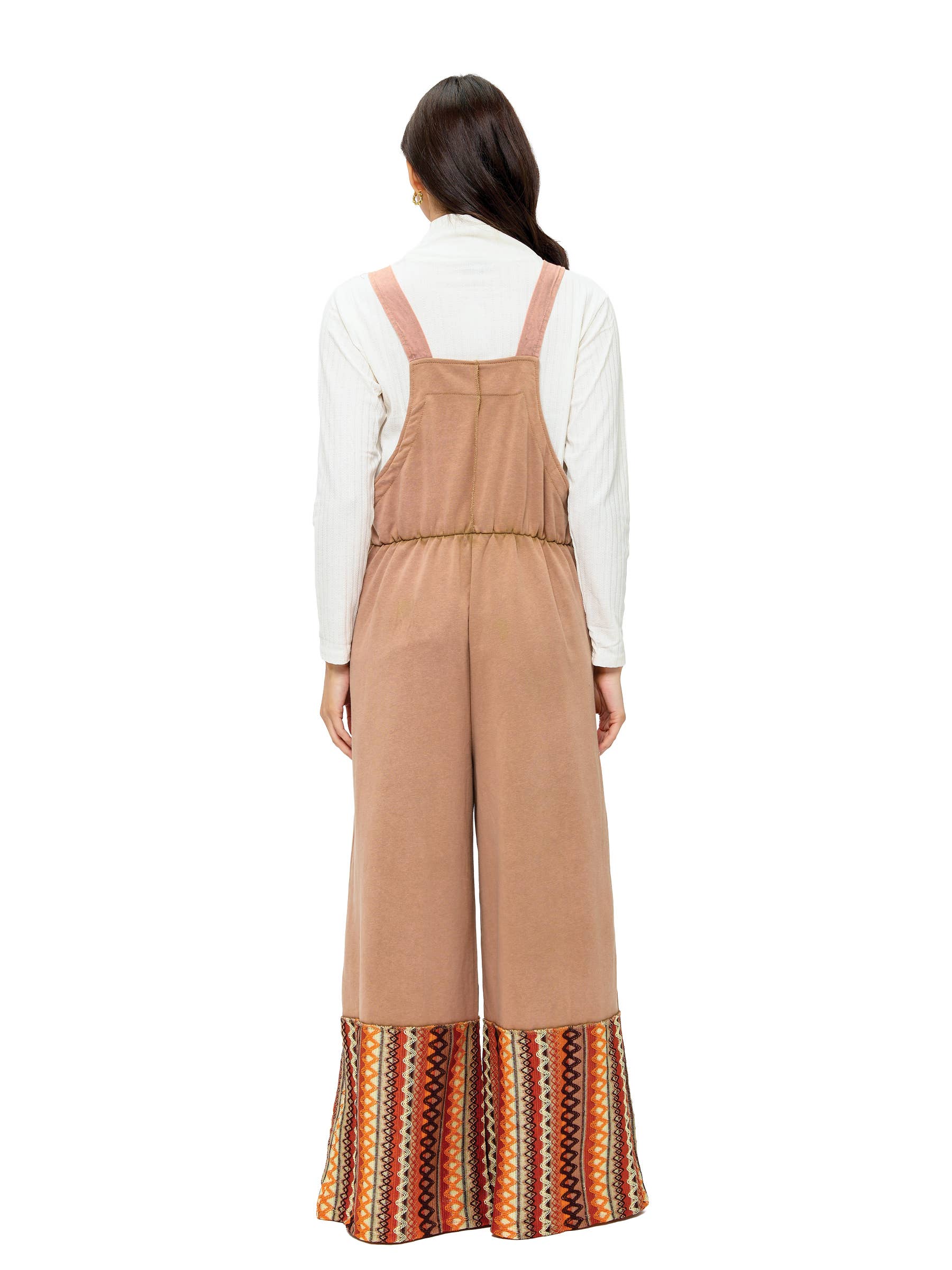 Mocha Overall Boho Ruffled Zig Zag Patches for wholesale on Faire1