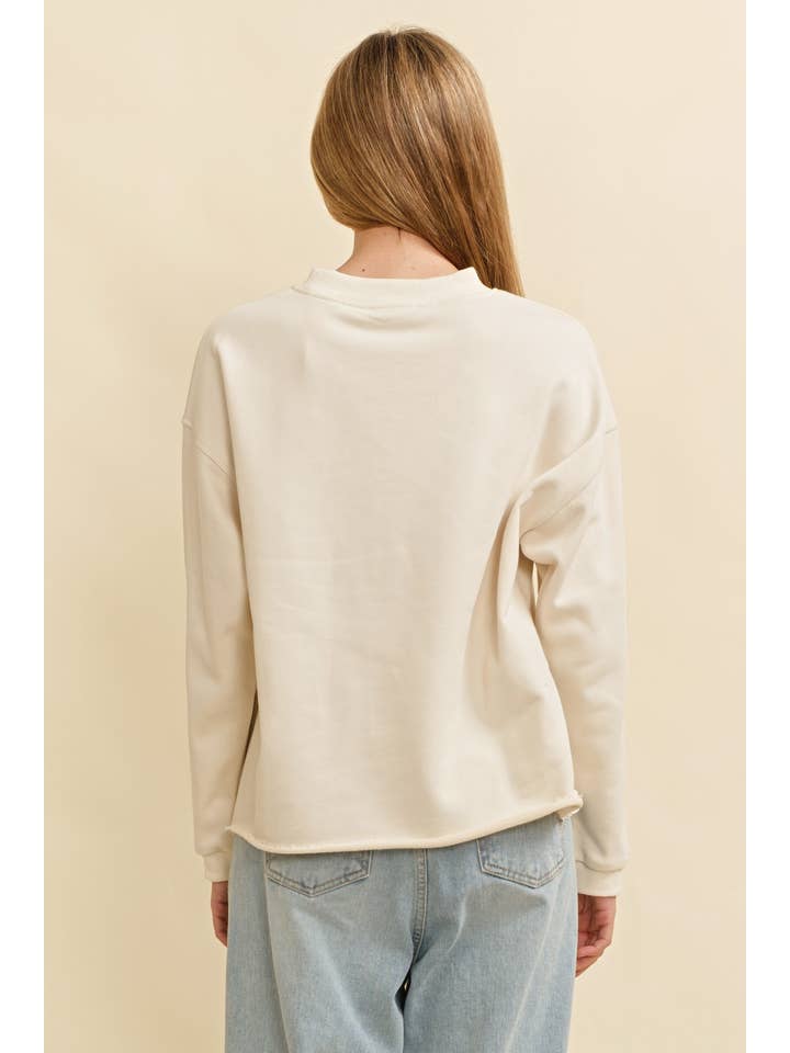 Cream CT15228J-1 - "KENTUCKY" PULLOVER SWEATER for wholesale on Faire3