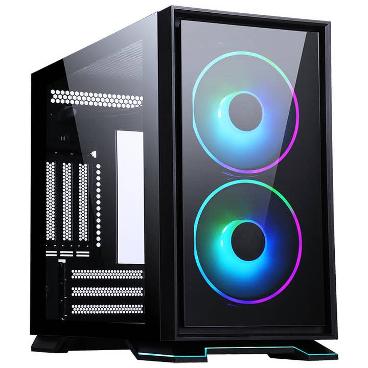 Case GALAXY 2Q - ITX Mini Tower - 2x12cm ARGB fan - 2xUSB3 - 2x Front Panel - Side Glass for wholesale by ITEK