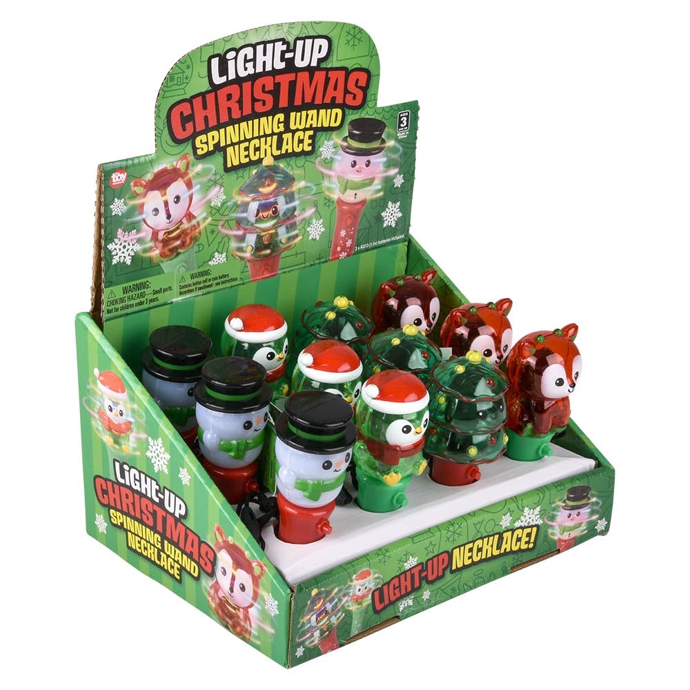 La Luna Bella - Toys – wholesale Classic toy – Kids – Light Up Christmas Spinning Wand Necklaces 4.5" - LLB Toys6