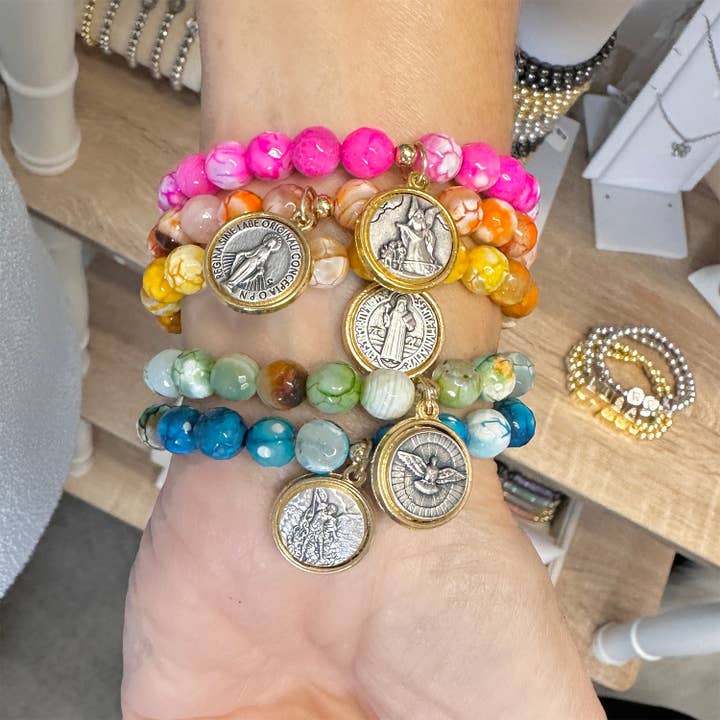 Love, Lisa - Wholesale Charm/Dangle Bracelet - Scarlett Faith Gemstone Bracelet Stack 2