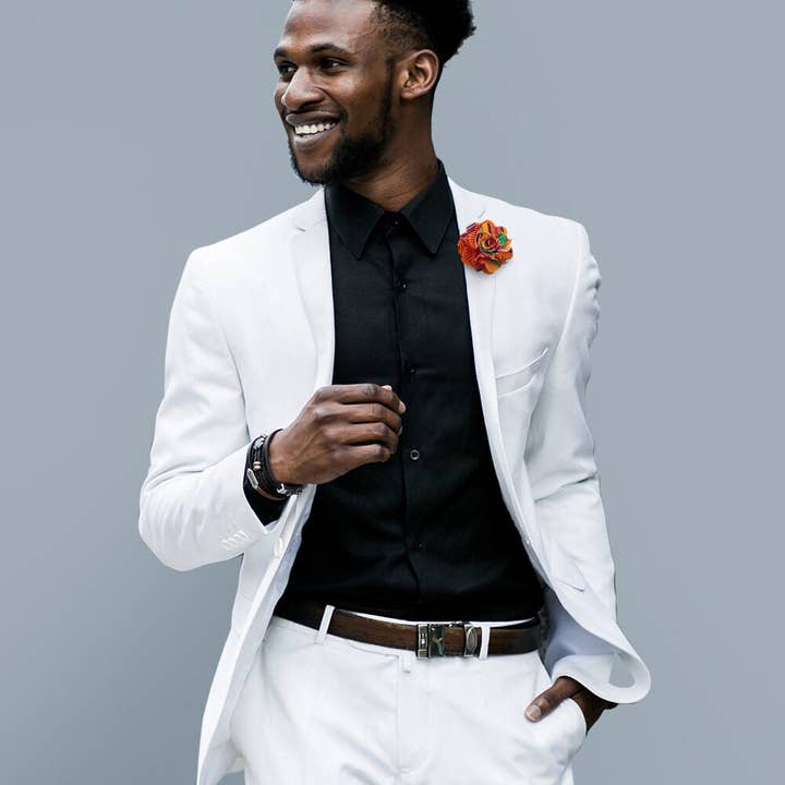 Dubal Brothers - Vendita all'ingrosso Spilla da bavero - Spilla da bavero a fiore Vittorio Vico Kente3