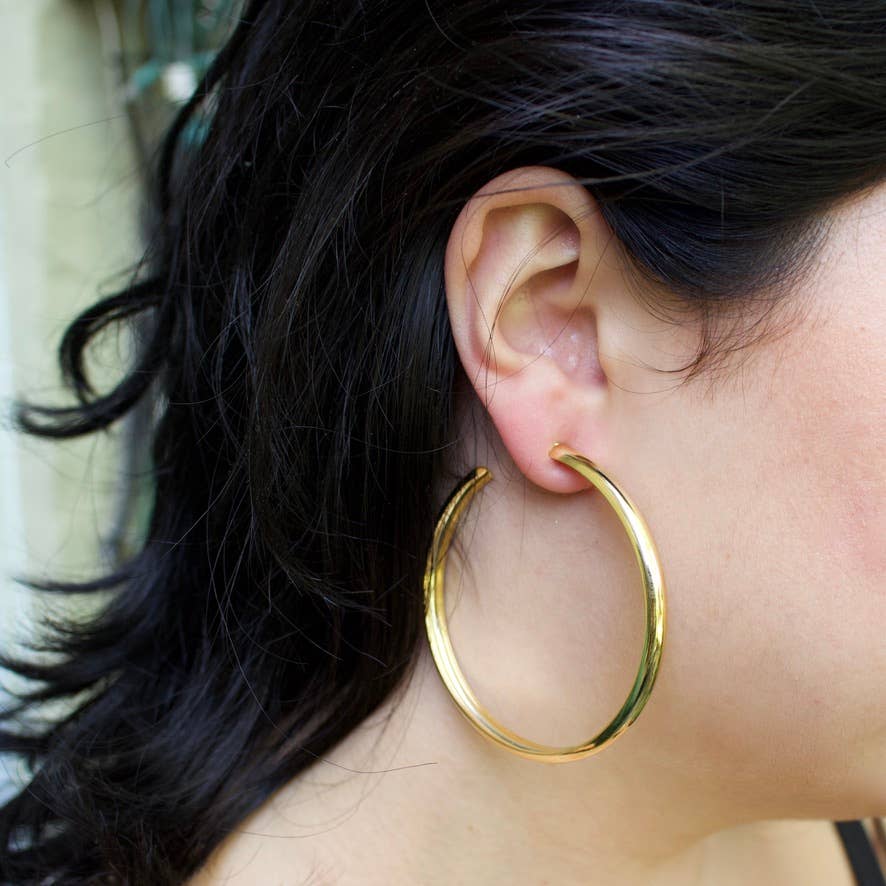 a.v. max - Wholesale Hoop Earrings - 2" Super Hoops|Gold|Silver|Matte Gold1