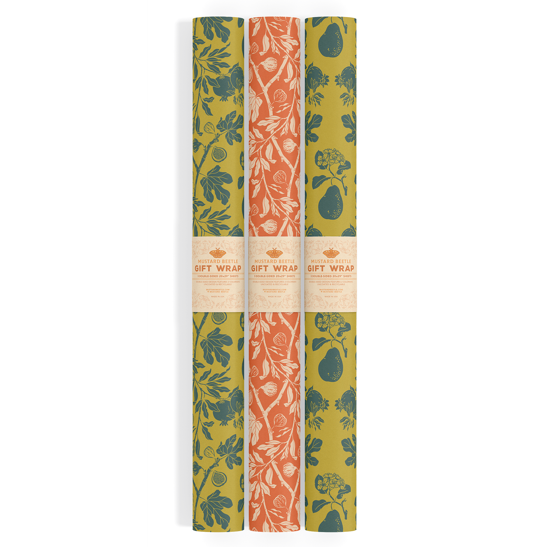 Mustard Beetle - Vente Rouleau de papier cadeau - Emballage cadeau/papier d'emballage recyclable : Floraison5