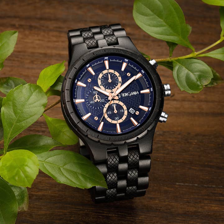 Vikingenes - Wholesale Wrist Watch - Men's - Men's Personalized Engraved Wooden Watch