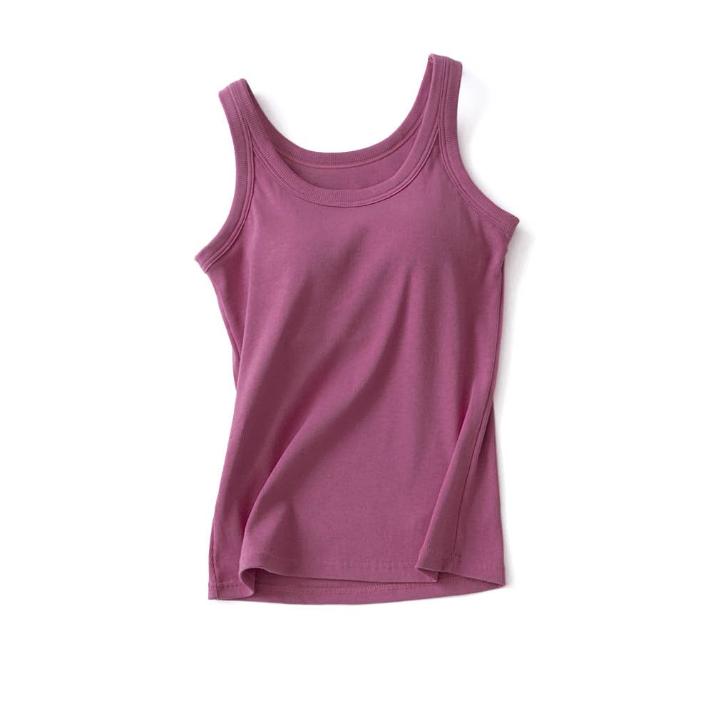 Rosa Clothing - Wholesale Tank Top - Women's - Essential basic rib tank top with built in bra in 13 colors13