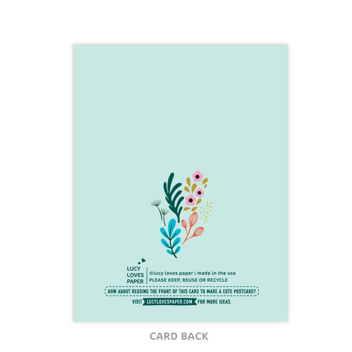 Lucy Loves Paper - Wholesale Thank You Card - Floral Spring Garden Thank You Card (A2)1