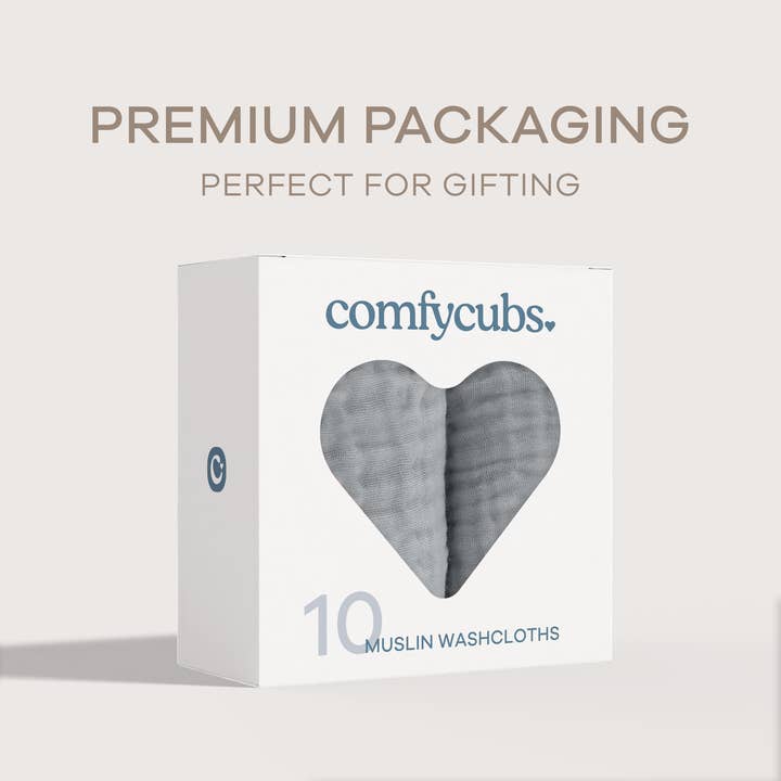 Comfy Cubs - Wholesale Wash cloth – Child & baby - Muslin Baby Washcloths, Soft 10"x10" Cotton by Comfy Cubs147