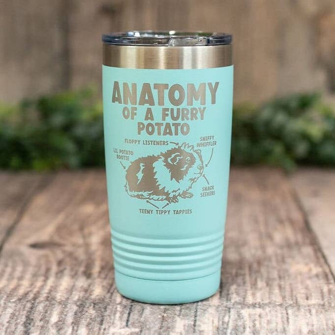 Anatomy of a Furry Potato - Guinea Pig Steel Tumbler for wholesale by 3C Etching