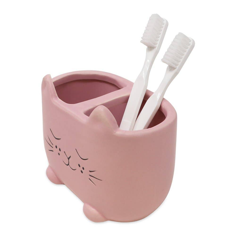 Isaac Jacobs International – wholesale Tandborsthållare – Isaac Jacobs keramikhållare och organizer för sminkborstar i form av katt16