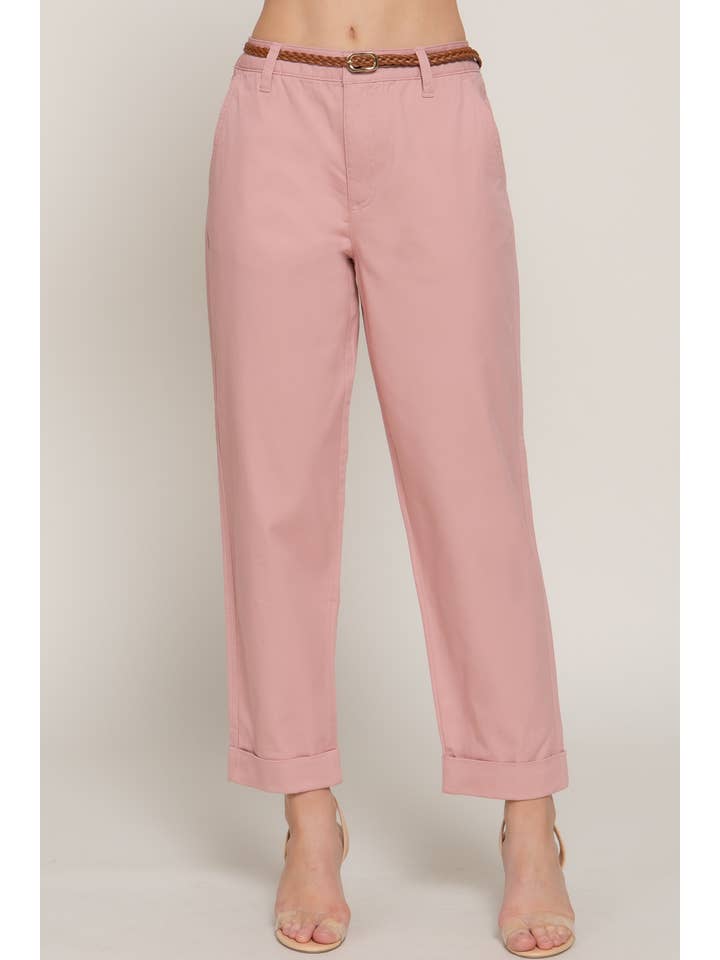 Active Basic | Active USA - Wholesale Pants - Women's - Chino Pants with Braided Belt18