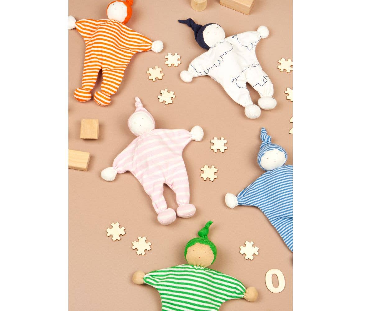 Best Years Ltd – wholesale Clutching toy – Baby – Baby Comforter / Sleeping Lovey Organic Cotton Bright Orange1