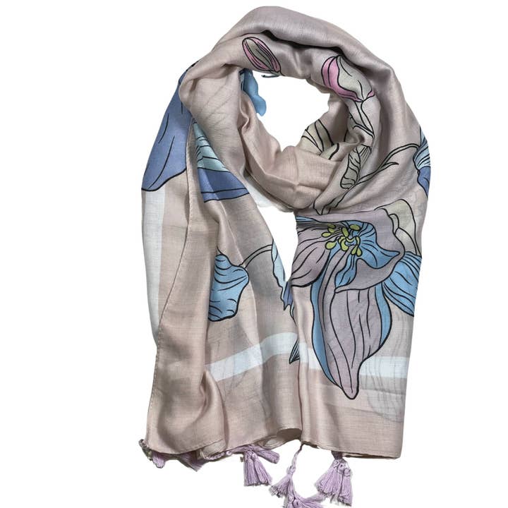 Bufanda de mezcla de algodón y poliéster para mujer para venta al por mayor de scaarf.com