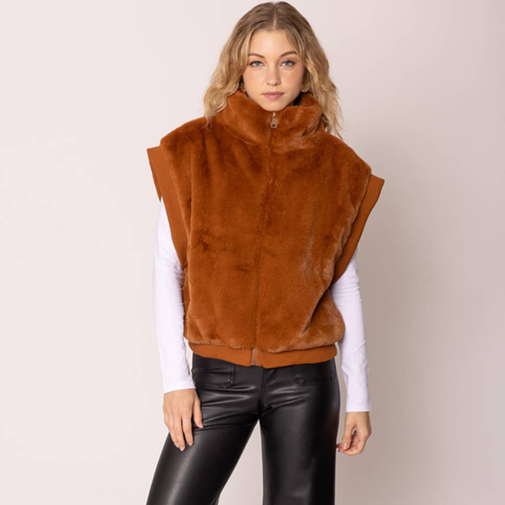 Fashion City - Venta al por mayor Chaleco de abrigo - Mujer - Chaleco cálido y acogedor de piel suave para la moda de otoño-invierno6