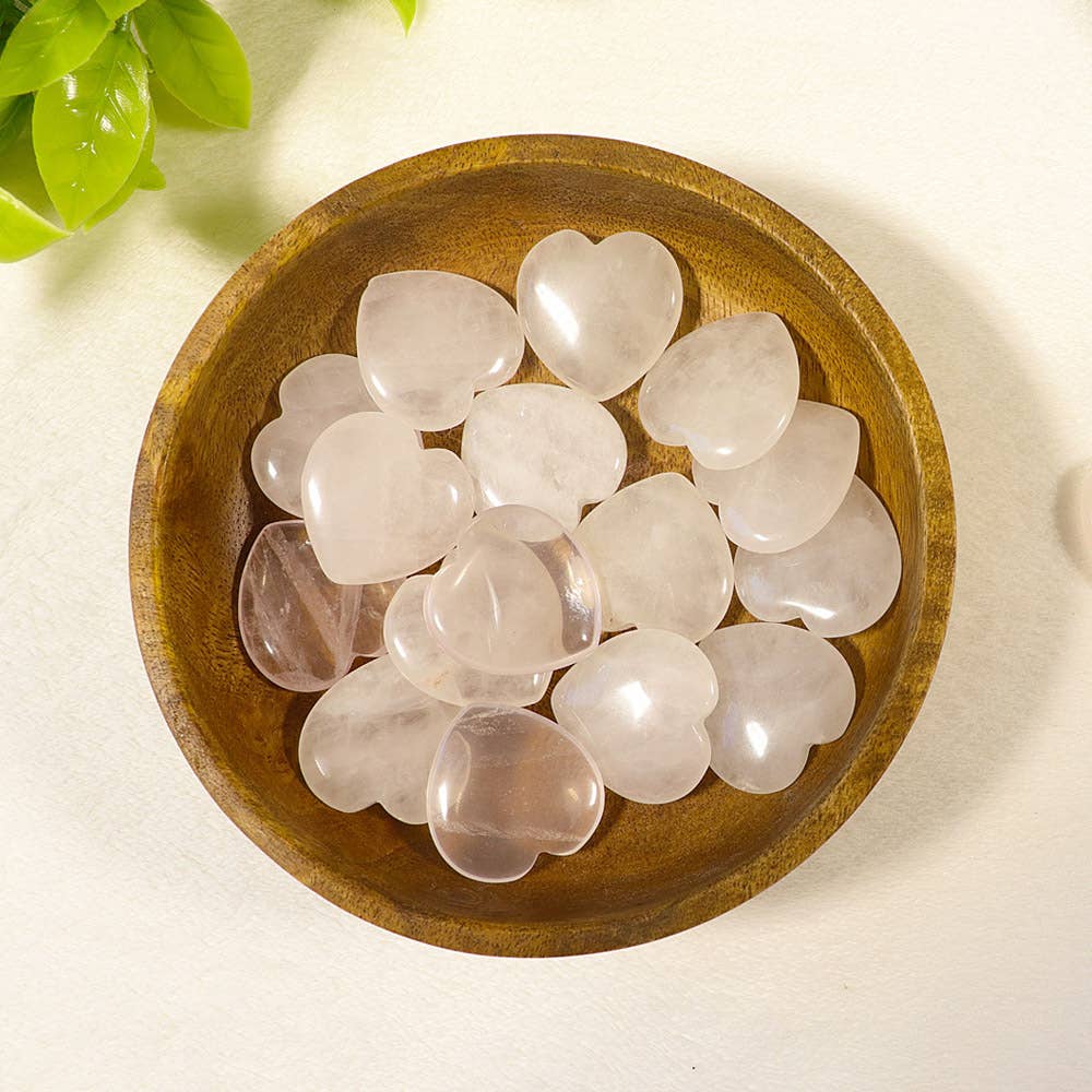 Natures Artifacts Inc - Wholesale Spiritual Stone/Crystal - Rose Quartz Mini Heart Stones - Rose Quartz Hearts1