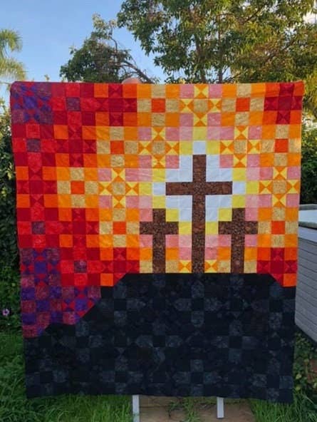 Faith and Fabric - Wholesale Quilt - Quilt Pattern: Lent / Good Friday Cross Quilt Pattern5