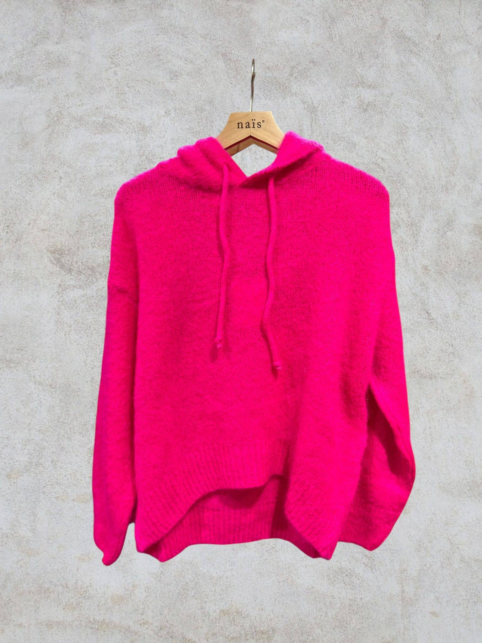 NAÏS PARIS - Wholesale Hoodie - Women's - MOHAIR AND WOOL HOODY-STYLE SWEATER21