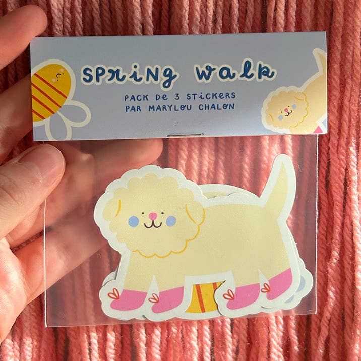 Pacchetto di adesivi olografici "Passeggiata primaverile" per la vendita all'ingrosso da parte di Marylou Chalon