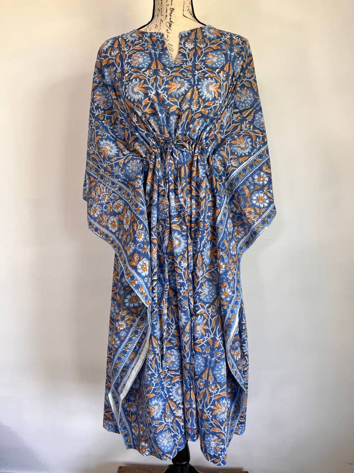 natural habitat - Wholesale Kaftan - Women's - Kaftan Long Sarah Blues