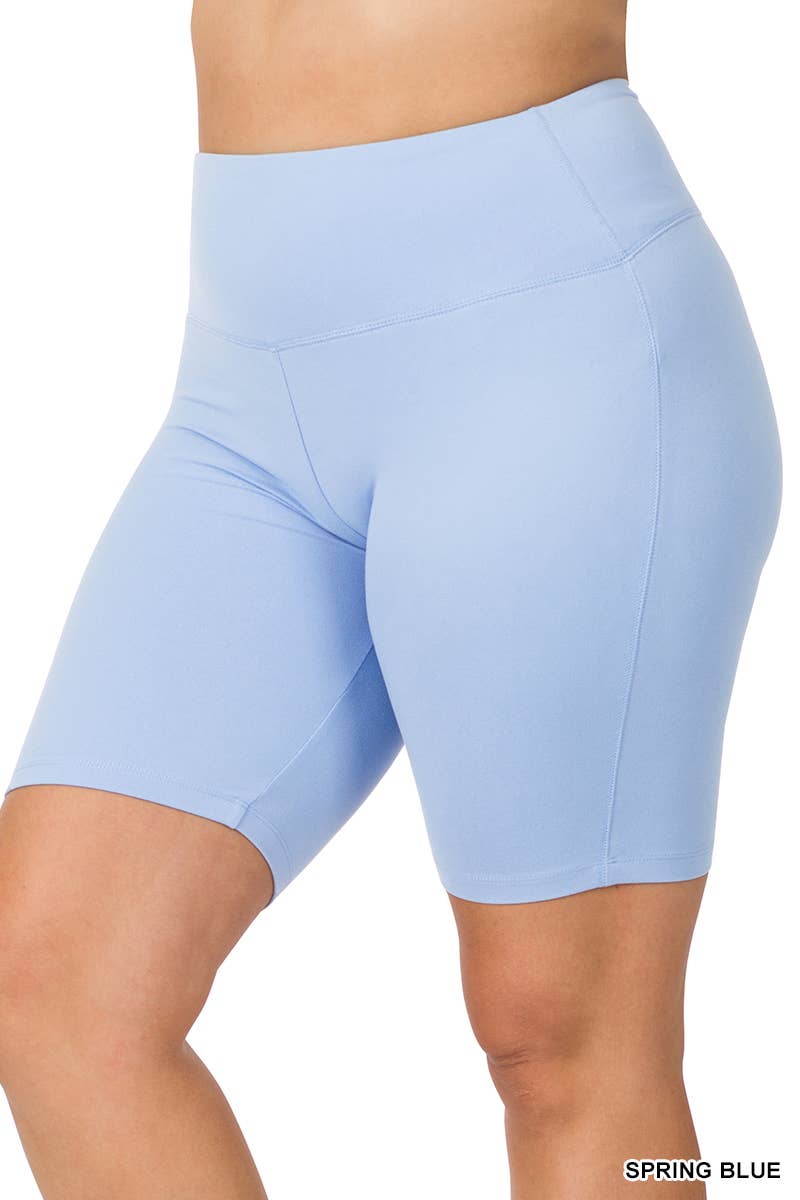 Vanilla Monkey - Wholesale Athletic Shorts - Women's - Plus Brushed Microfiber Wide Waistband Biker Shorts13