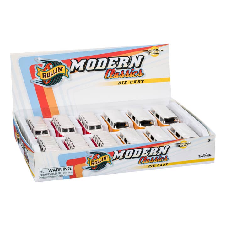 Rollin' Volkswagen Van Assortment-Modern Classics Die-Cast for wholesale by Toysmith