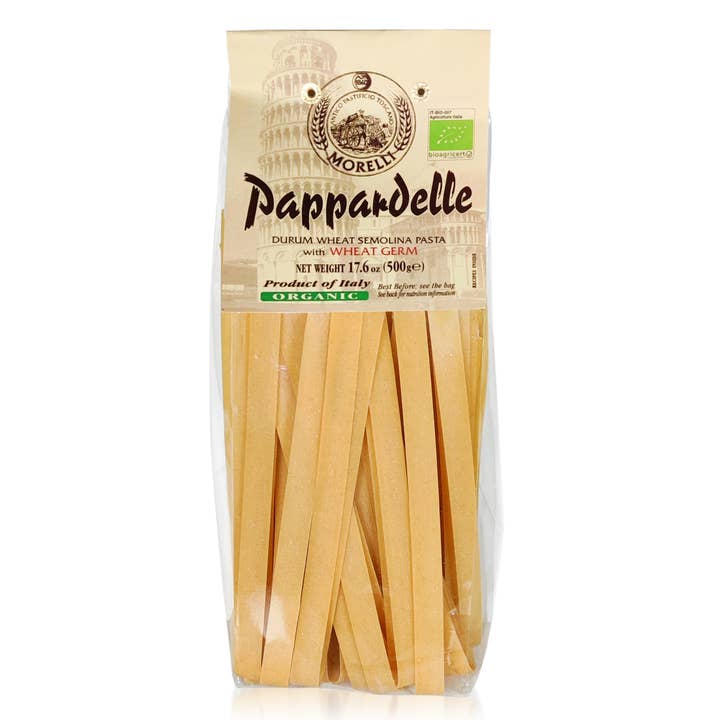 Morelli Pasta - Wholesale Pasta - Organic Italian Pappardelle - Pasta With Wheat Germ