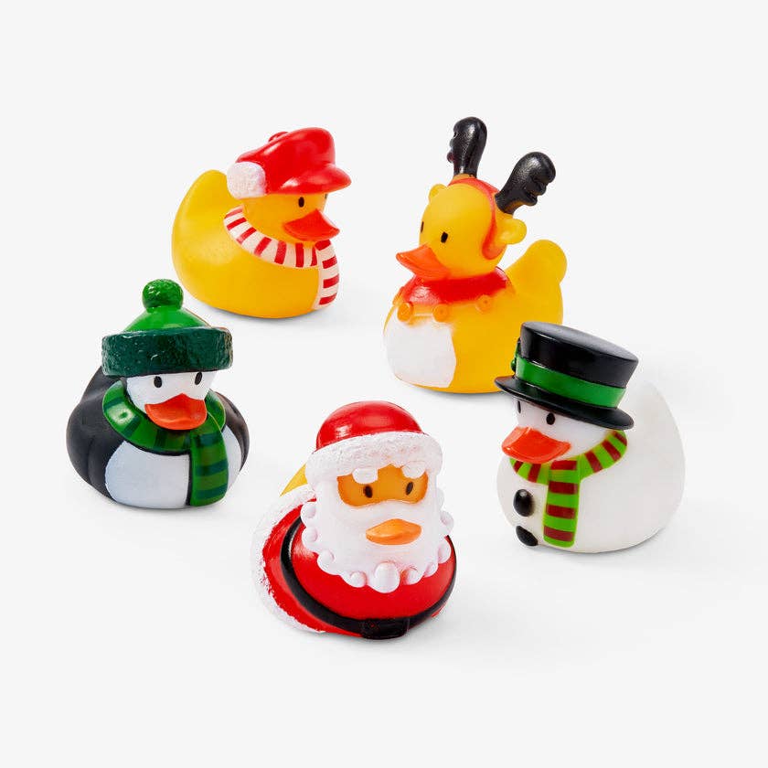 The Twiddlers - Wholesale Bath Toy - Baby - 12 Festive Rubber Ducks2