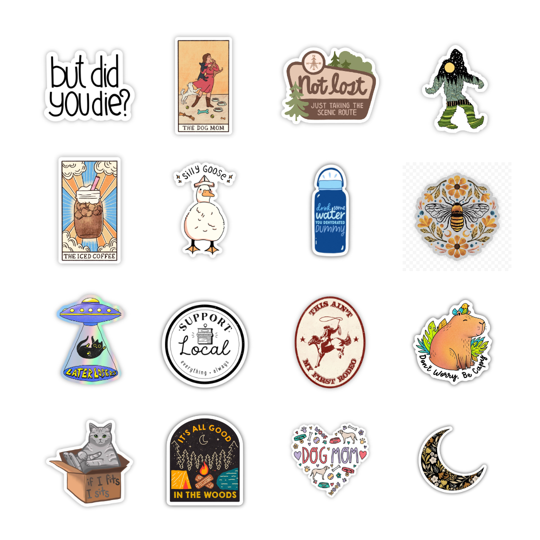 Big Moods - Wholesale Retailer Display - Paper & Novelty - 16 Pocket Wall Sticker Display2