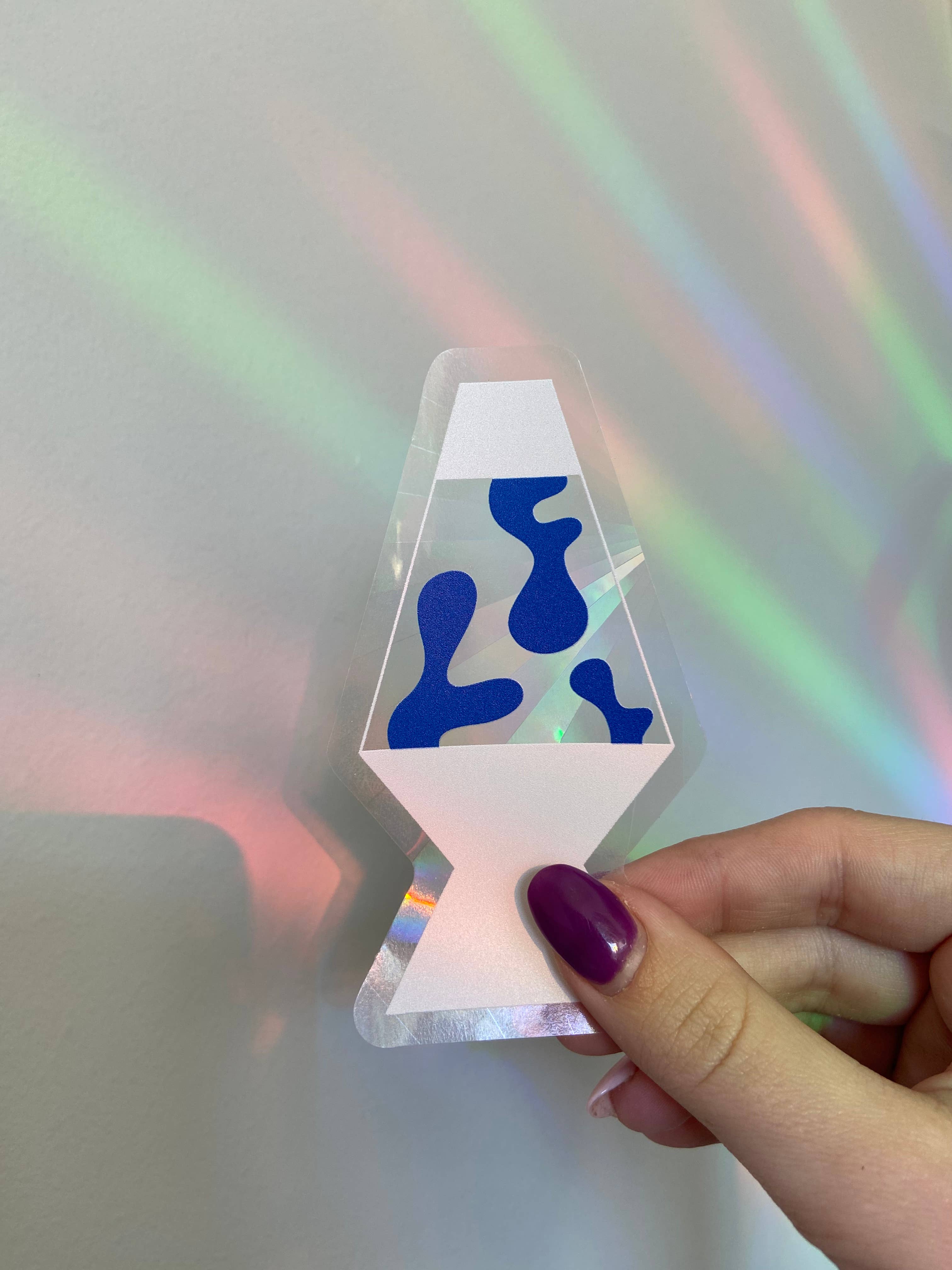 Alex Daley Designs - Vente Attrape-soleil - Autocollant de lampe à lave arc-en-ciel, accroche-soleil pour fenêtre1