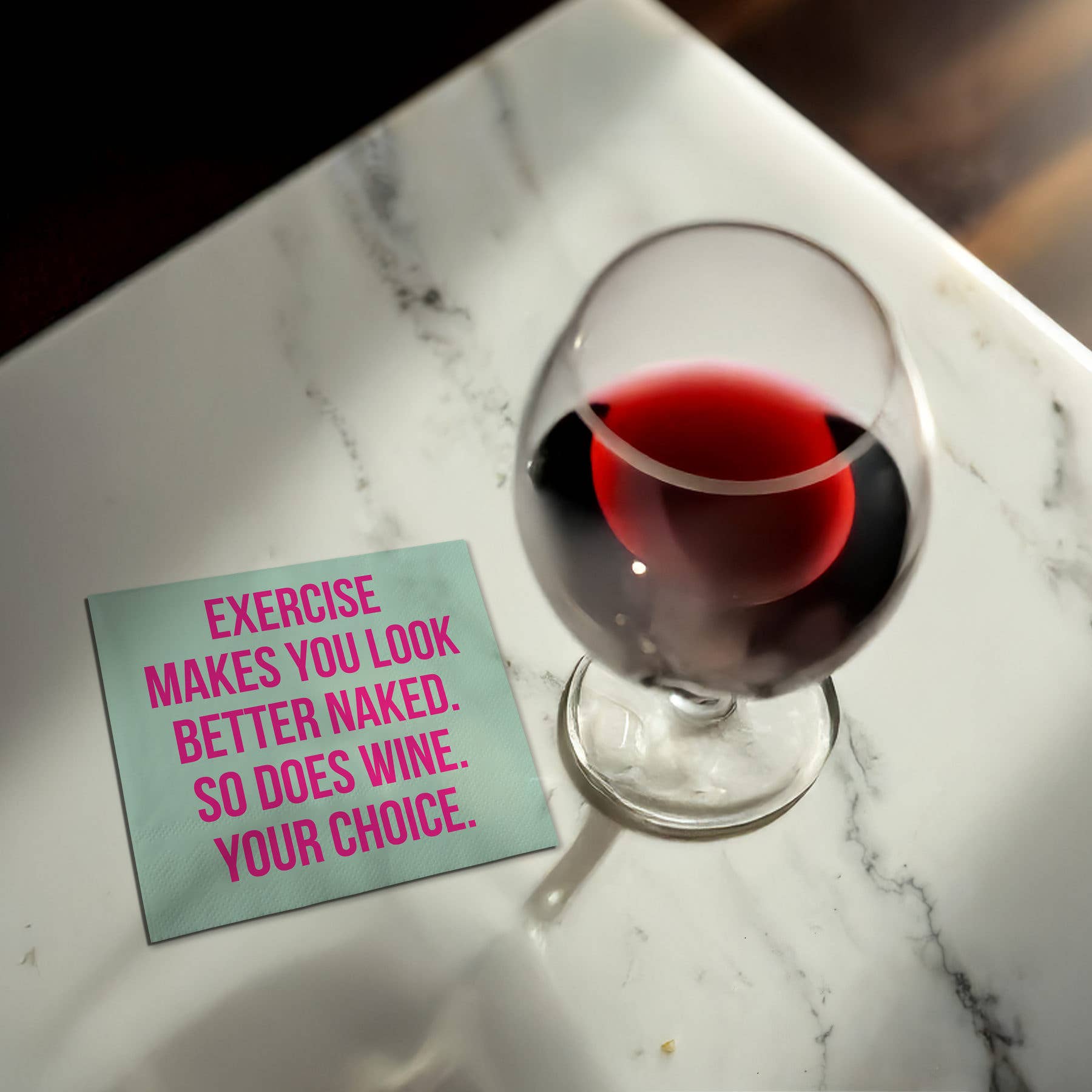 Chris’s Stuff Inc. – Engroshandel Engangsserviet – Sjove cocktailservietter - Motion gør dig1