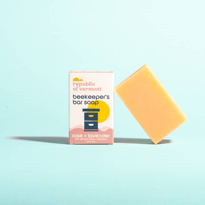 Republic Of Vermont - Wholesale Bar Soap - Beekeeper's Bar Soap - Rose + Lavender1