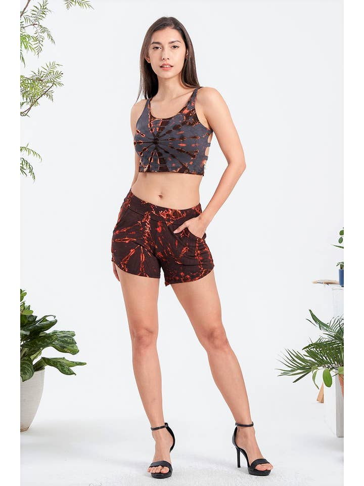 Kathmandu Imports - Wholesale Knit Top - Women's - Tie-Dye Crop Top (TH-1720)