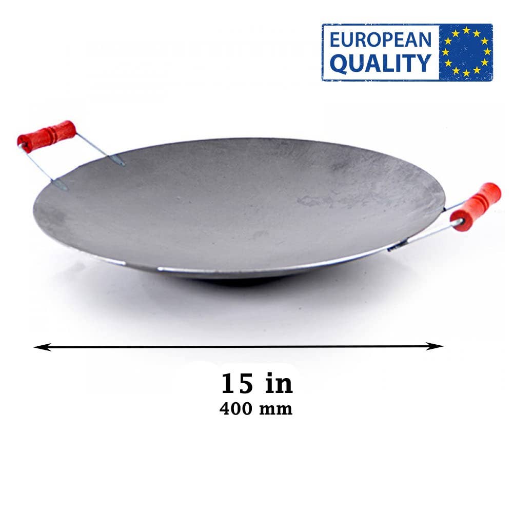 Hakan - Vendita all'ingrosso Pentole - Padella in lamiera multiuso Discada con manici ergonomici, 5 diametri disponibili2