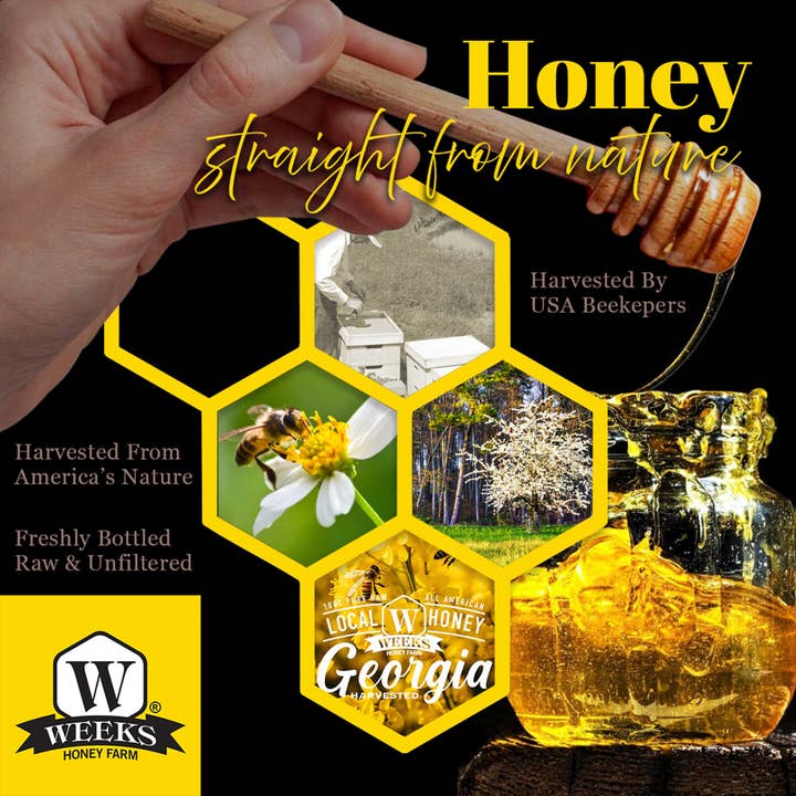 Weeks Honey Farm - Wholesale Honey - Pure Raw American Orange Blossom Honey - Unfiltered, All-Natural Citrus Sweetness4