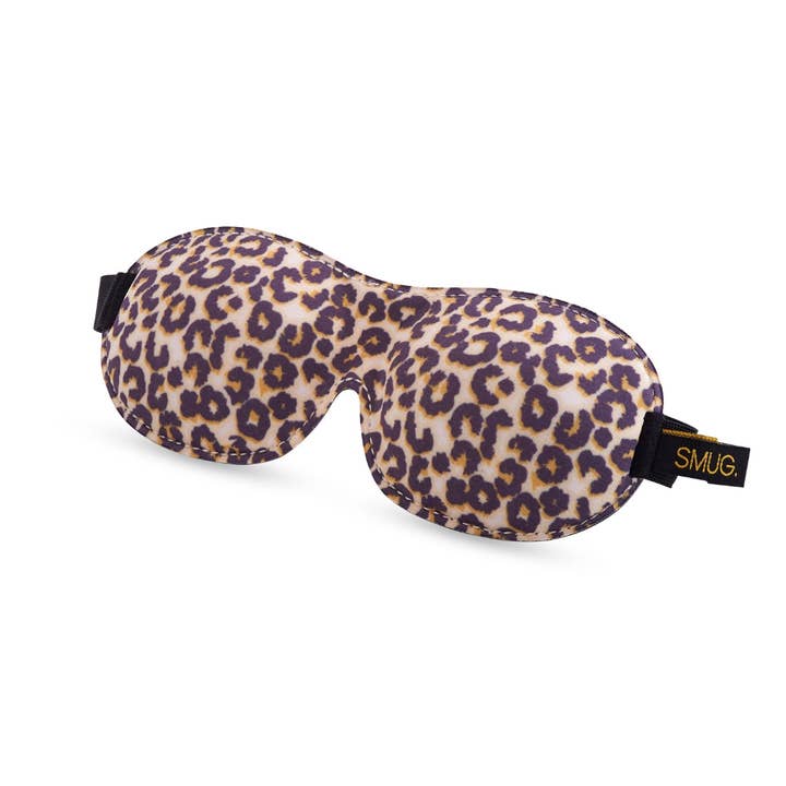 Contoured 3D Blackout Sleep Mask - Leopard Print for wholesale by Smug