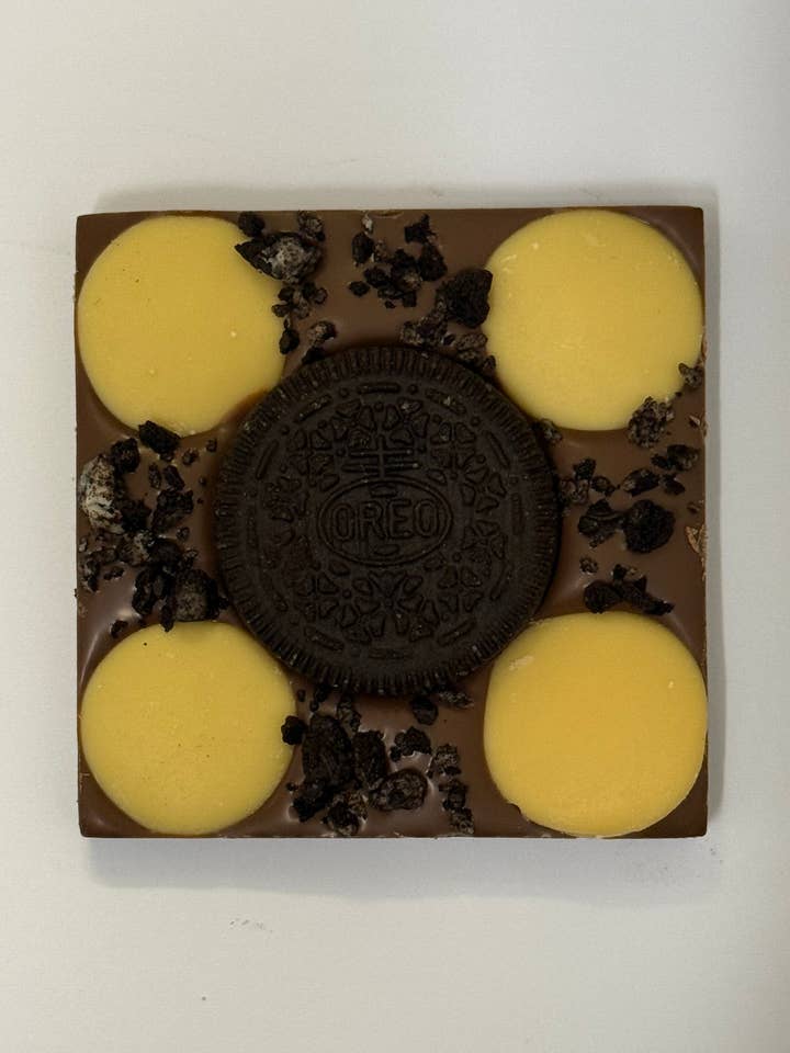 Cookies & Cream Mini Bloc (96g) for wholesale by Kakawa Artisan Chocolate & Co Ltd