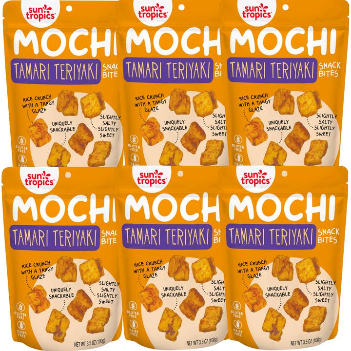 Sun Tropics - Wholesale Puffed Snack - Sun Tropics Mochi Snack Bites Tamari Teriyaki, 6 - 3.5oz
