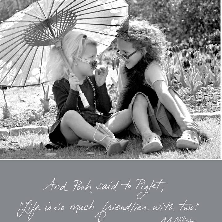 Bonair Daydreams - Wholesale Friendship Card - 317f: and Pooh Said to Piglet, "life Is So Much Friendlier With Two." - A.A. Miline