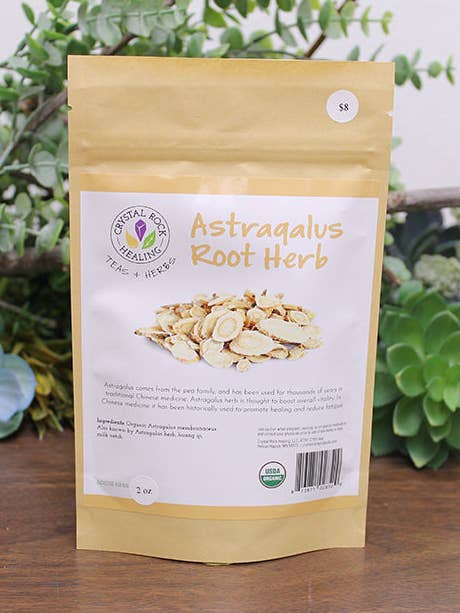 Astragalus Root Loose Herb 2oz Organic for wholesale by Crystal Rock Healing, LLC