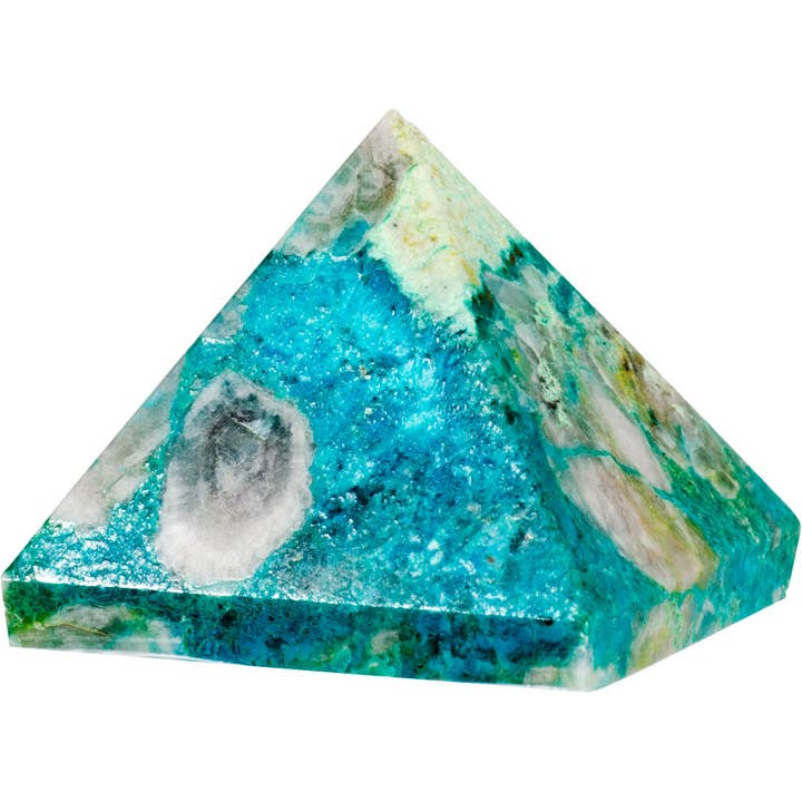 Kheops International - Wholesale Spiritual Stone/Crystal - Gemstone Pyramid - Chrysacolla (Each)