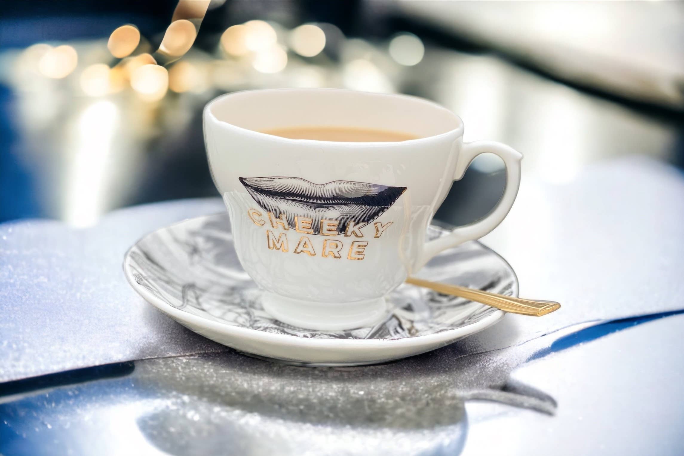 Cheeky Mare Limited - Wholesale Coffee/Tea Cup - CheekyMare ( Lips) Tea Cup & Saucer1
