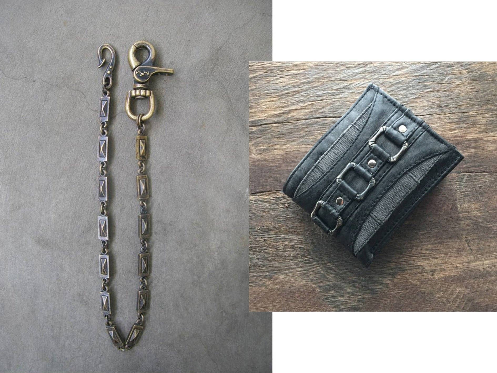 Jan Hilmer + Sparrow - Wholesale Wallet - Men's - Dark star wallet with chain - Men's black leather wallet7