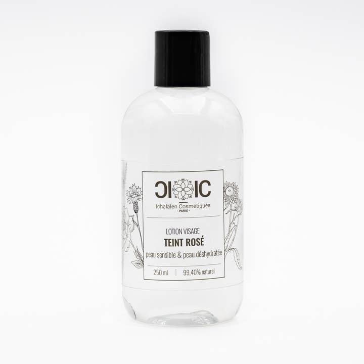 LOTION VISAGE TEINT ROSÉ pour la vente par ICParis ( Ichalalen cosmétiques Paris)