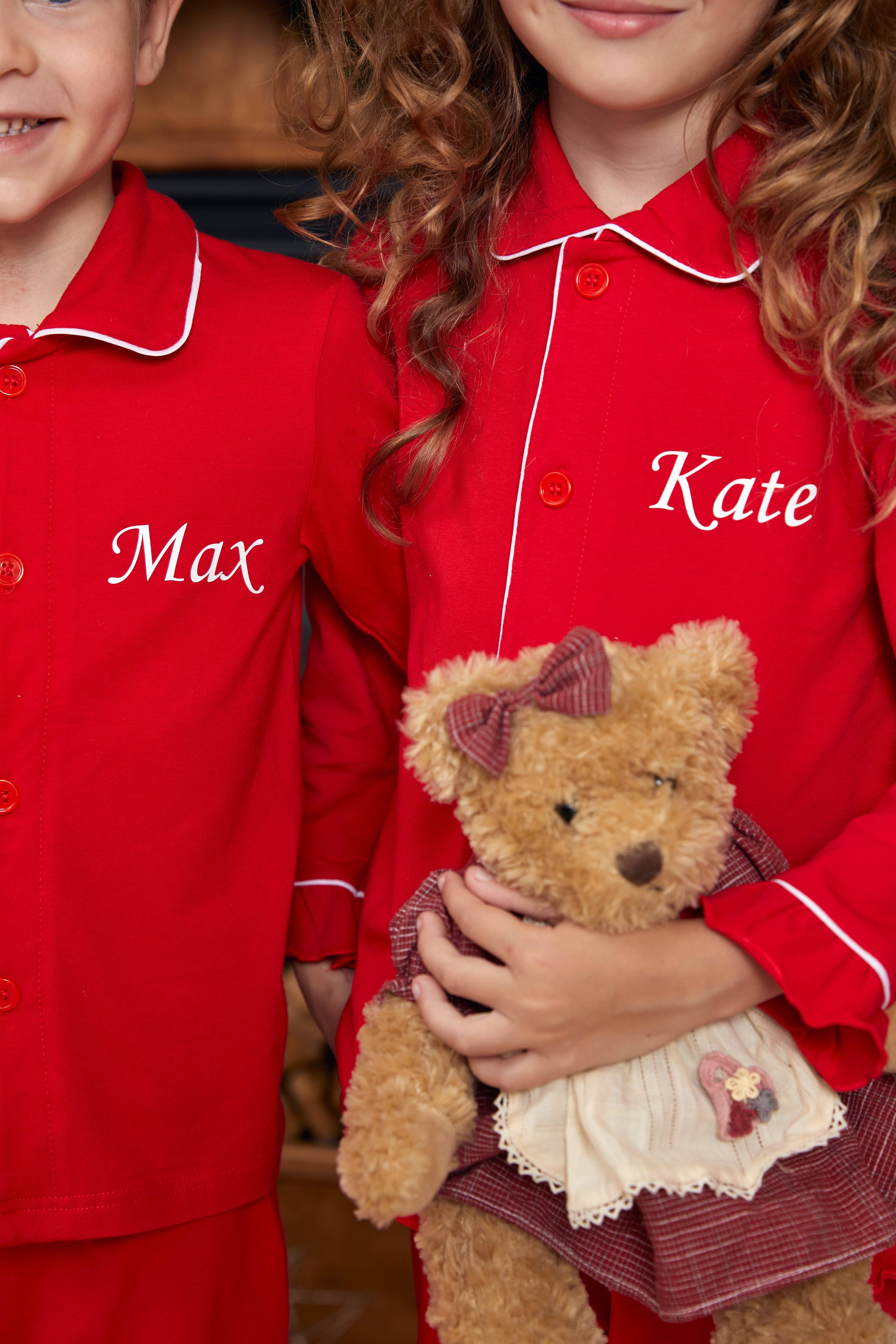 Sisters G Kids – wholesale Sleepwear set – Unisex – Family Matching Red Cotton Christmas Pajamas3