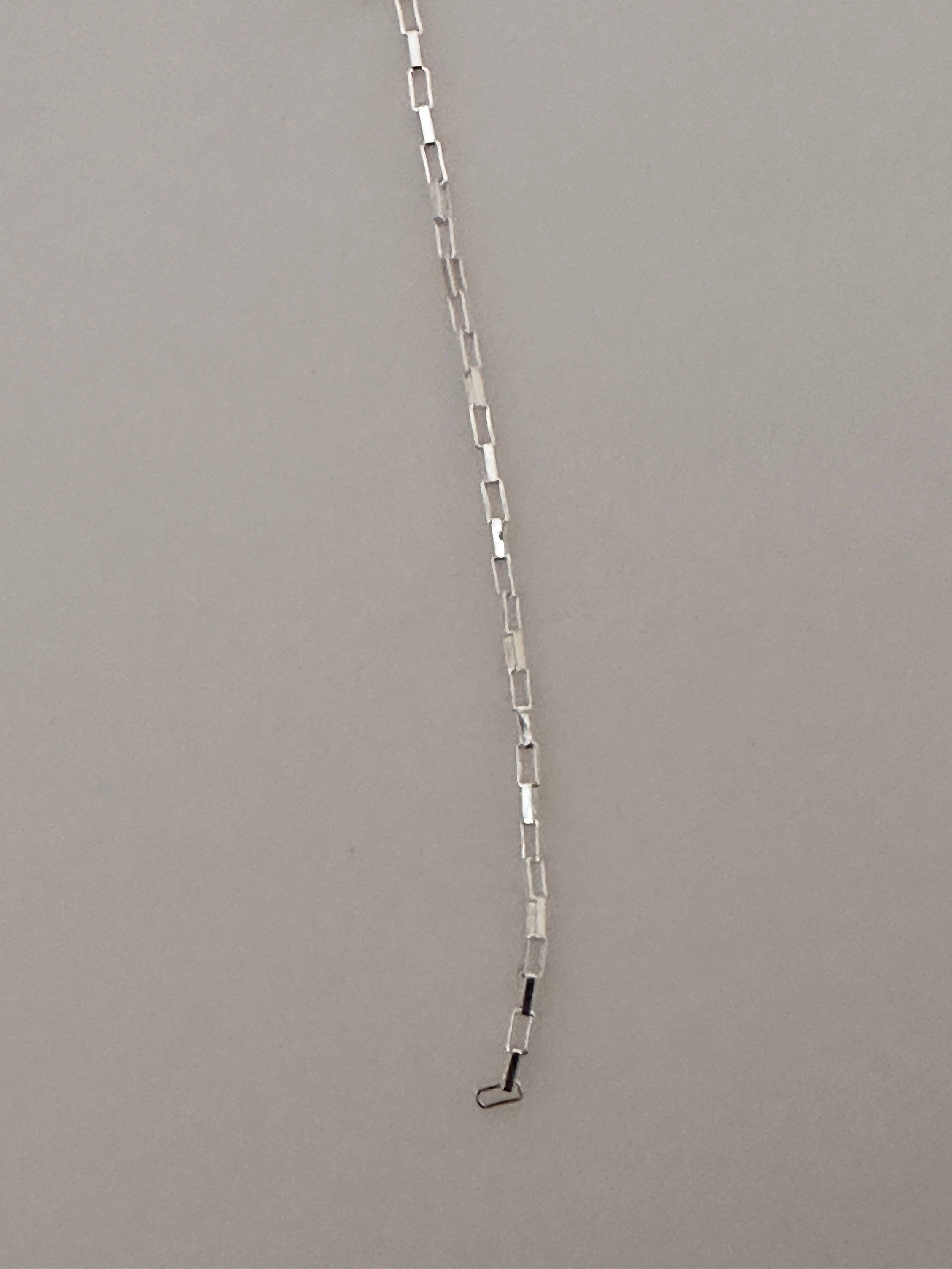 Purity Beads - Wholesale Craft Supplies - Sterling Silver "Long Box" Chain – White Finish | Size: 1mm x 15mm | 1 Foot3